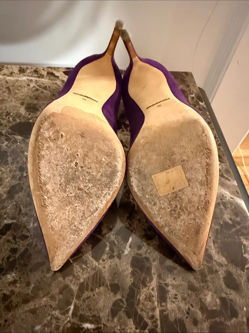 Dolce & Gabbana Purple Suede Pointed-Toe Pumps